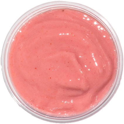 top down image of pink smoothie